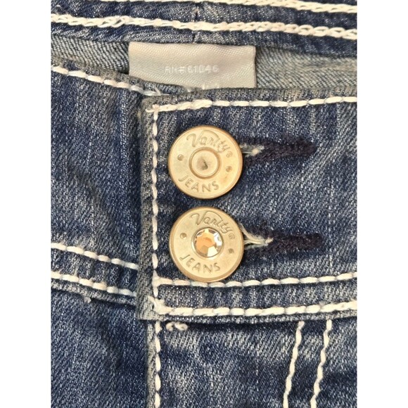 Vanity Flare Jeans 2000s Y2K Light Wash 25W (SZ S) Vintage Streetwear Denium - Picture 9 of 13